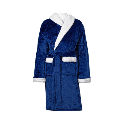 Personalised Sherpa Style Monogrammed Robe Navy