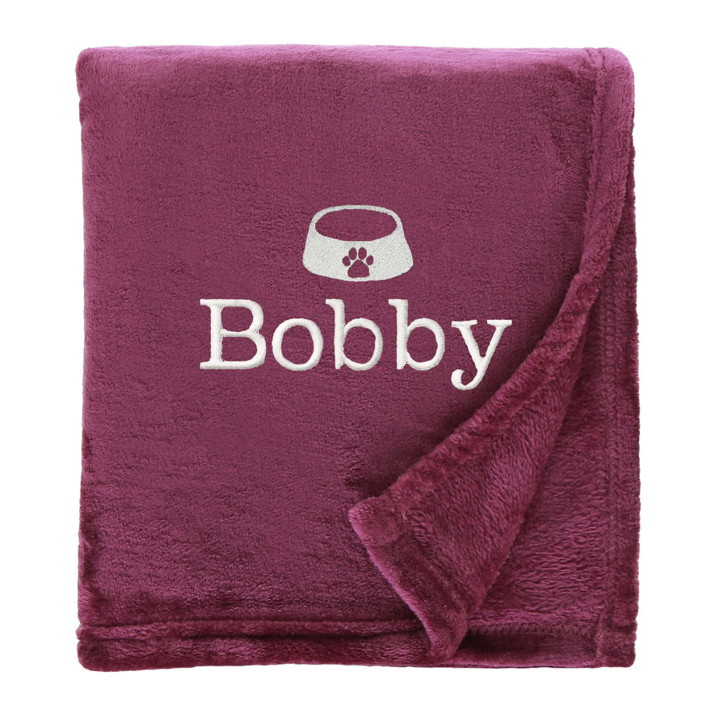Personalised Shimmering Dog Throw with Pet Logo