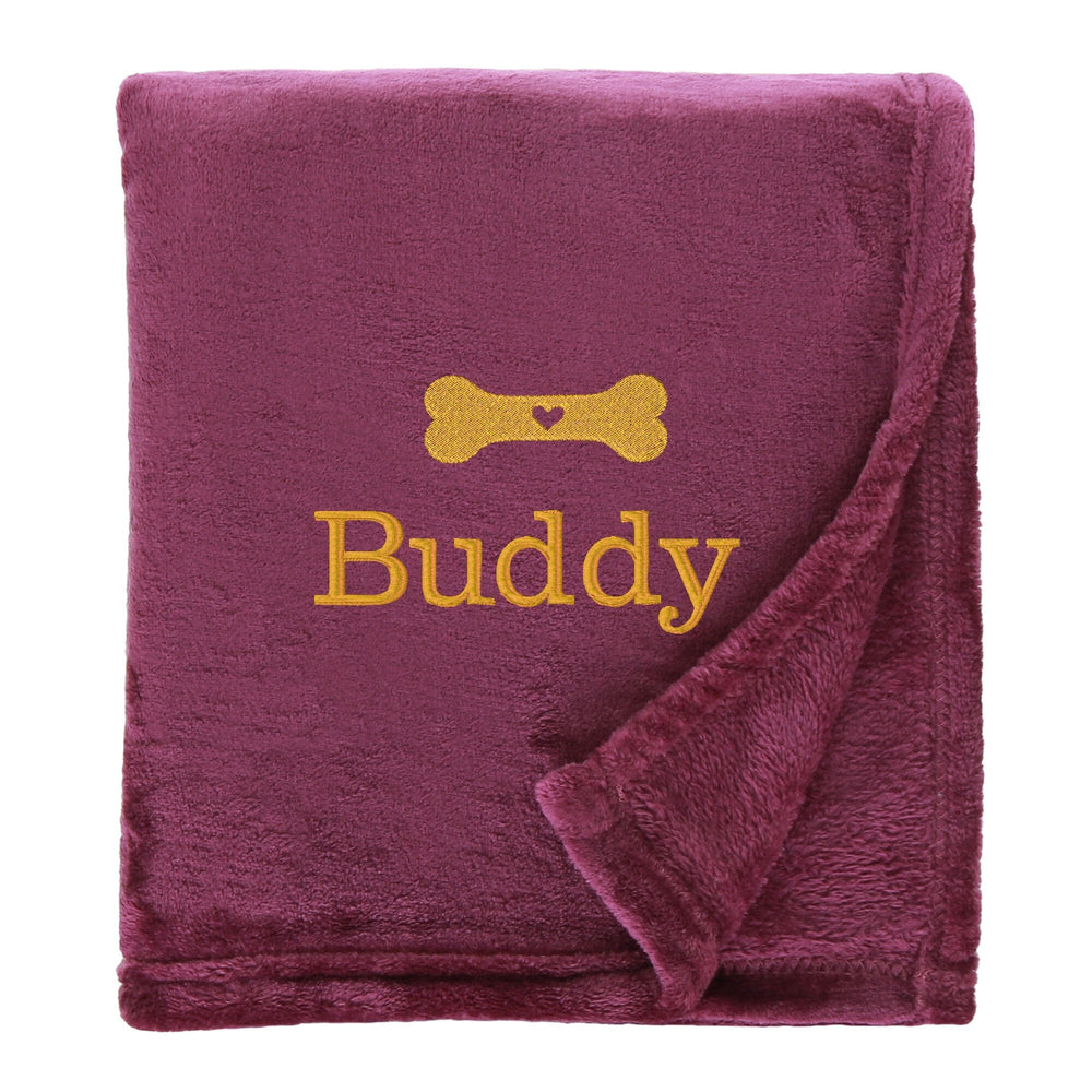 Personalised Shimmering Dog Throw with Pet Logo