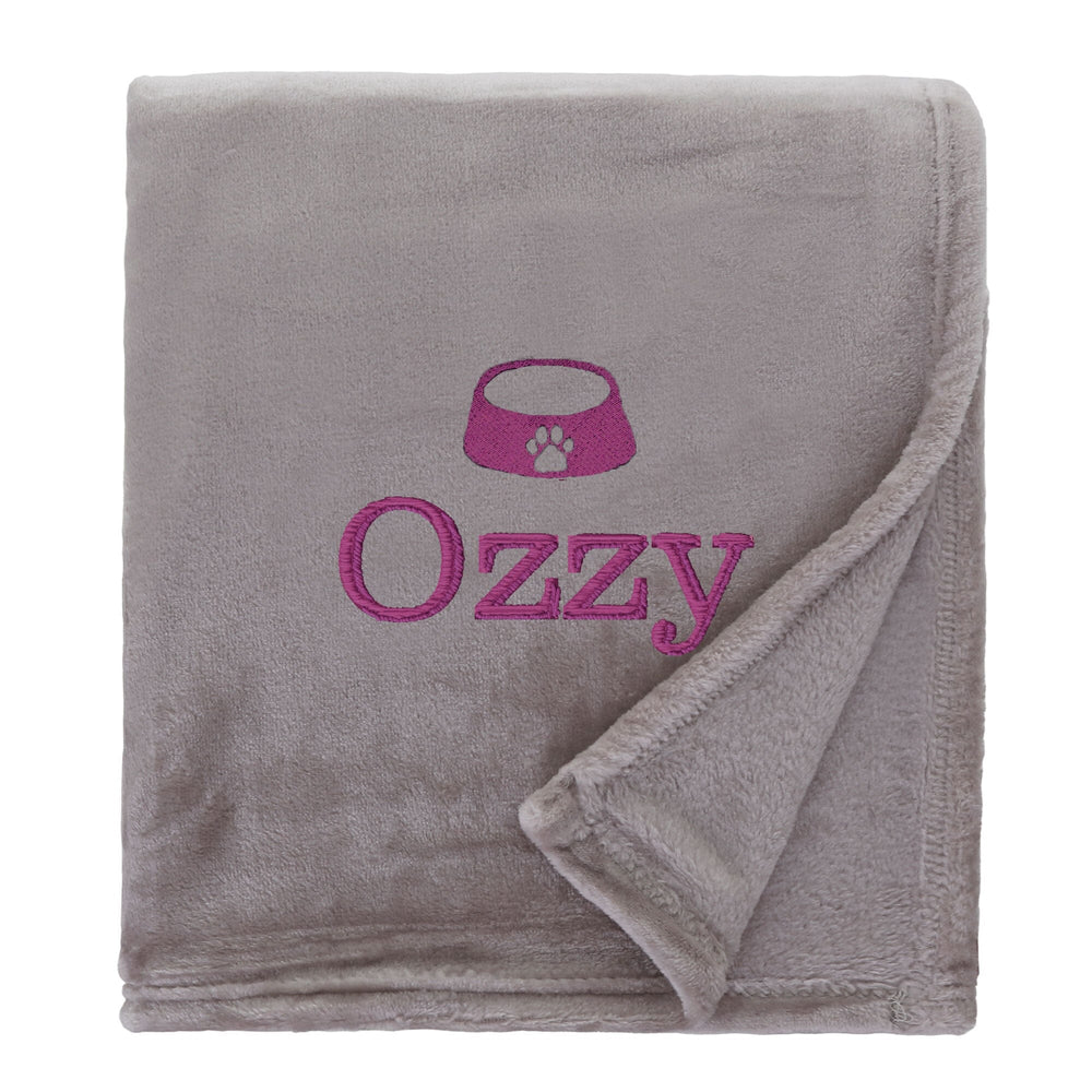 Personalised Shimmering Dog Throw with Pet Logo