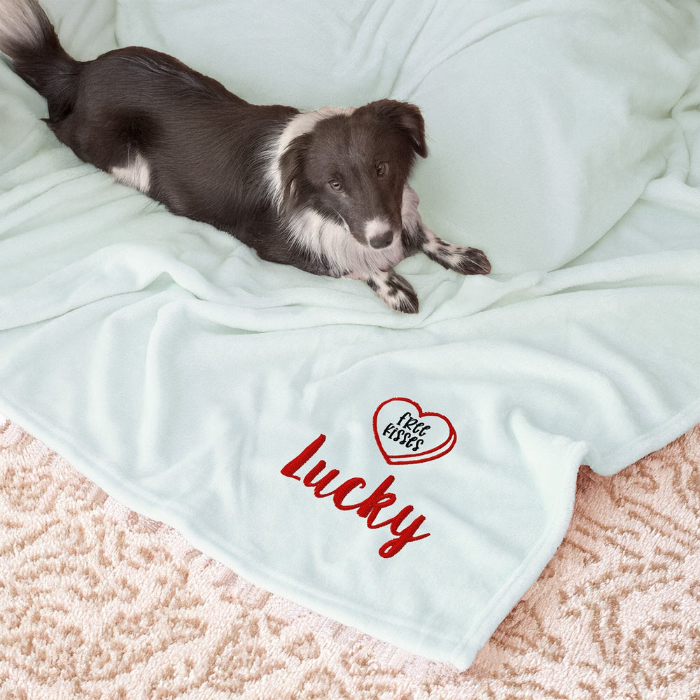 Personalised Shimmering Dog Throw with Pet Logo