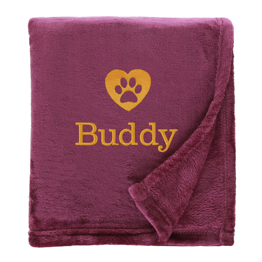 Personalised Shimmering Dog Throw with Pet Logo