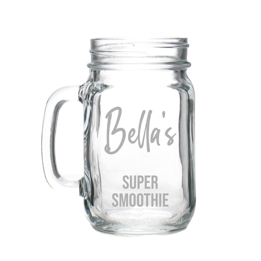 Personalised Smoothie Glass Mason Jar aztex