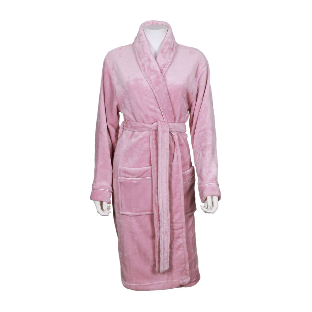pink fleece robe