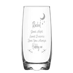 Personalised Special Message Hi Ball Glass Tumbler on White Backdrop