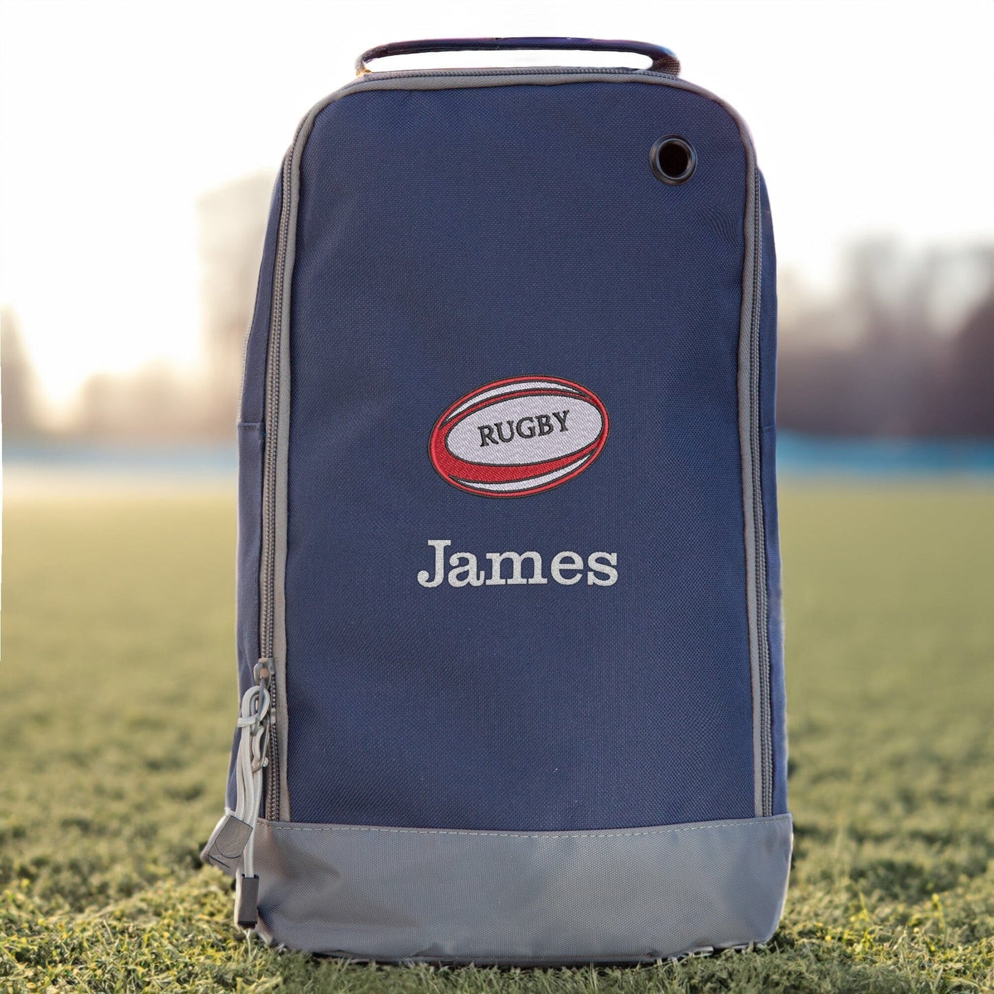 Personalised Navy Rugby Shoe Bag 