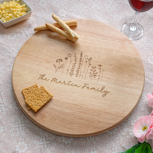 Personalised Spring Florals Lazy Susan