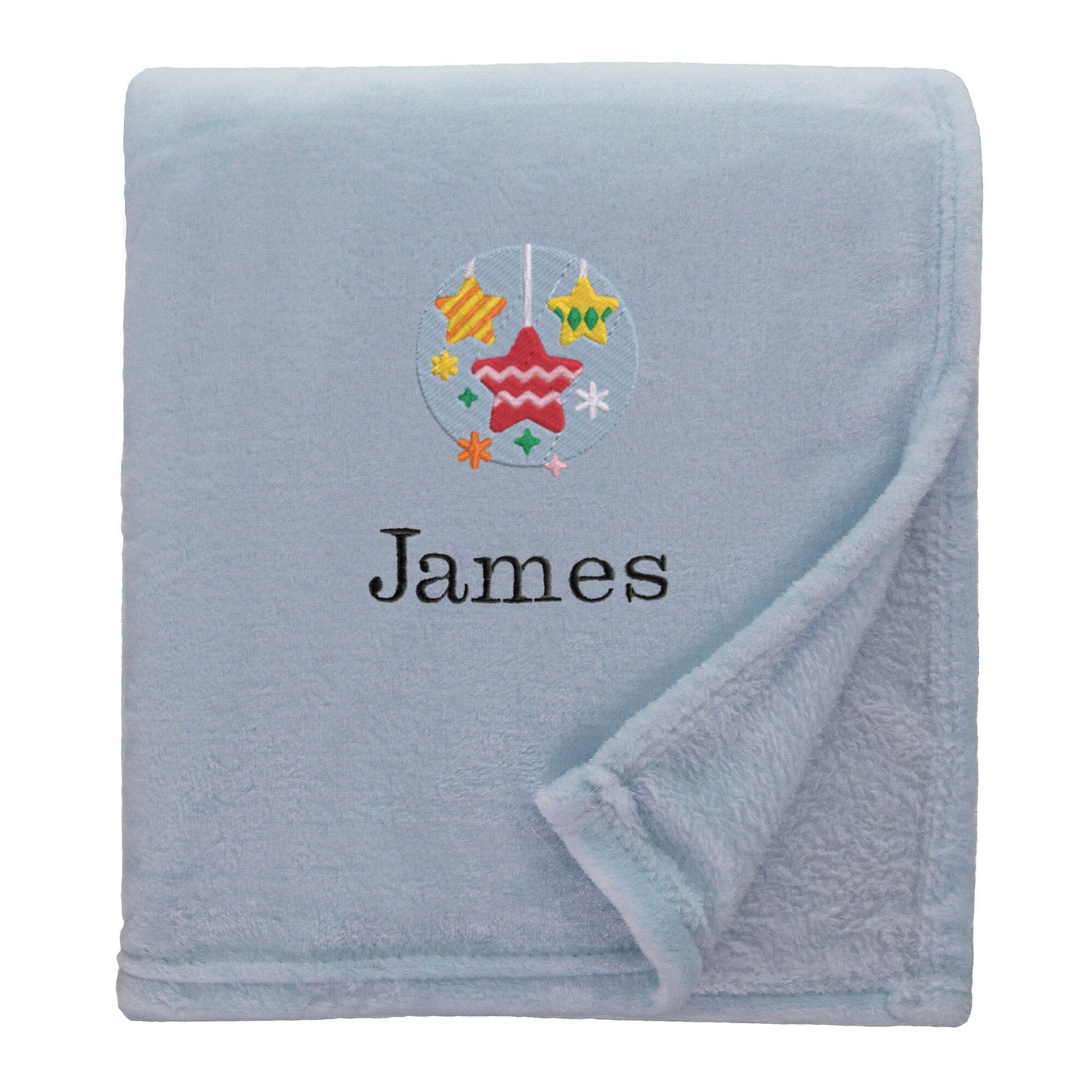 Personalised Star Baubles Christmas Snuggle Blanket