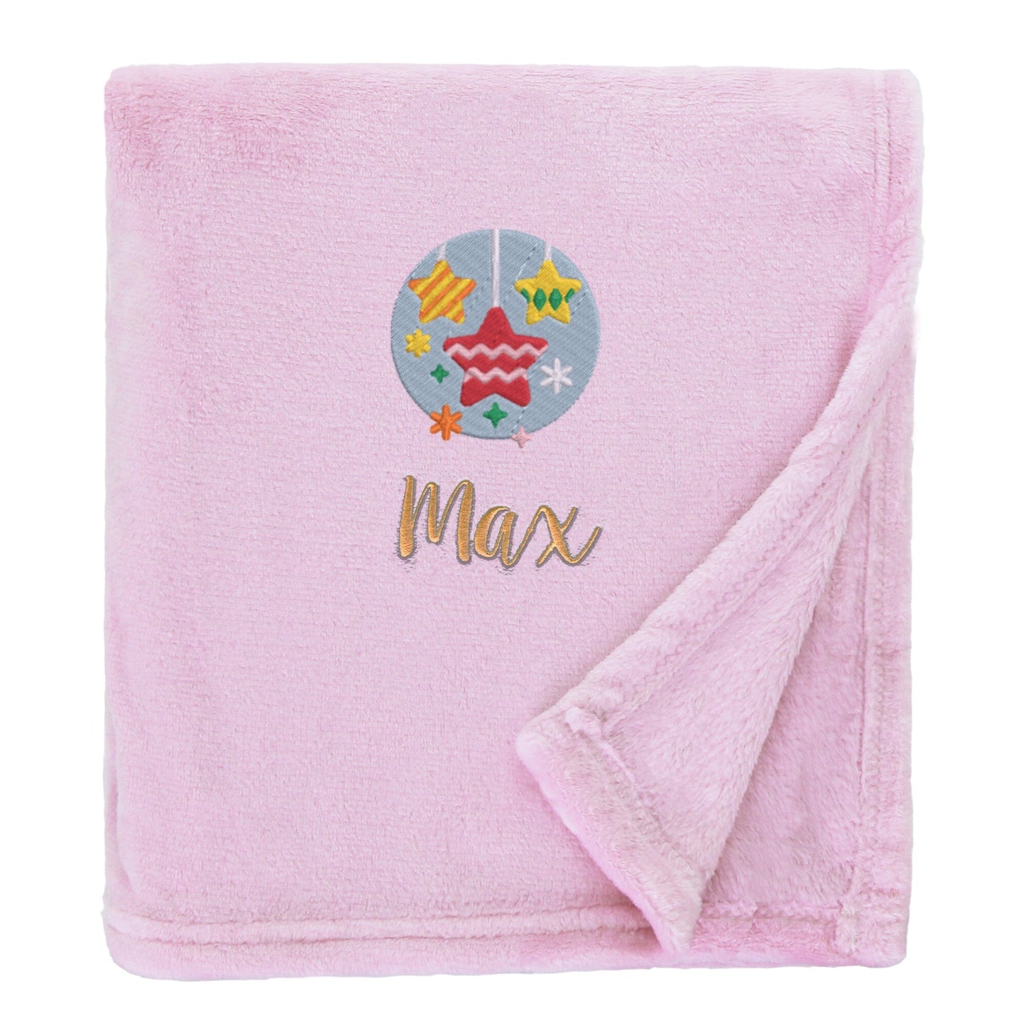 Personalised Star Baubles Christmas Snuggle Blanket