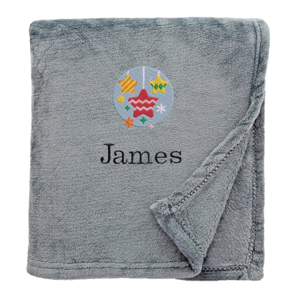 Personalised Star Baubles Christmas Snuggle Blanket