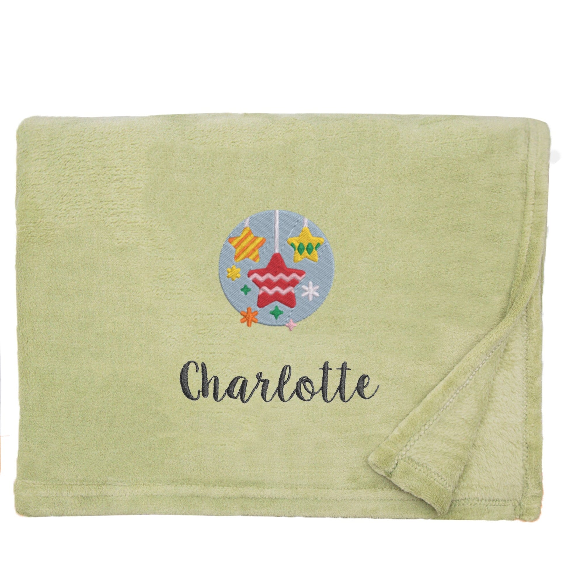 Personalised Star Baubles Christmas Snuggle Blanket