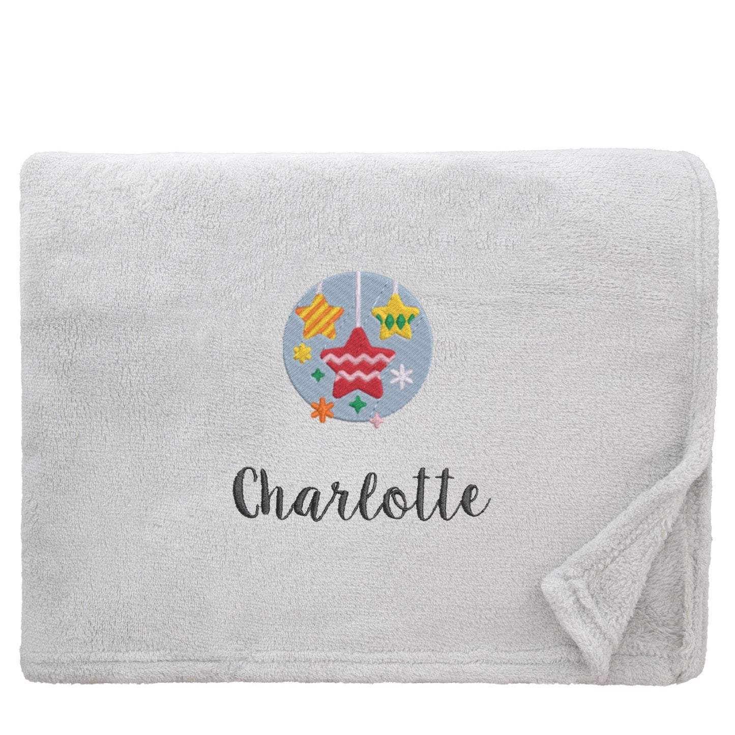 Personalised Star Baubles Christmas Snuggle Blanket