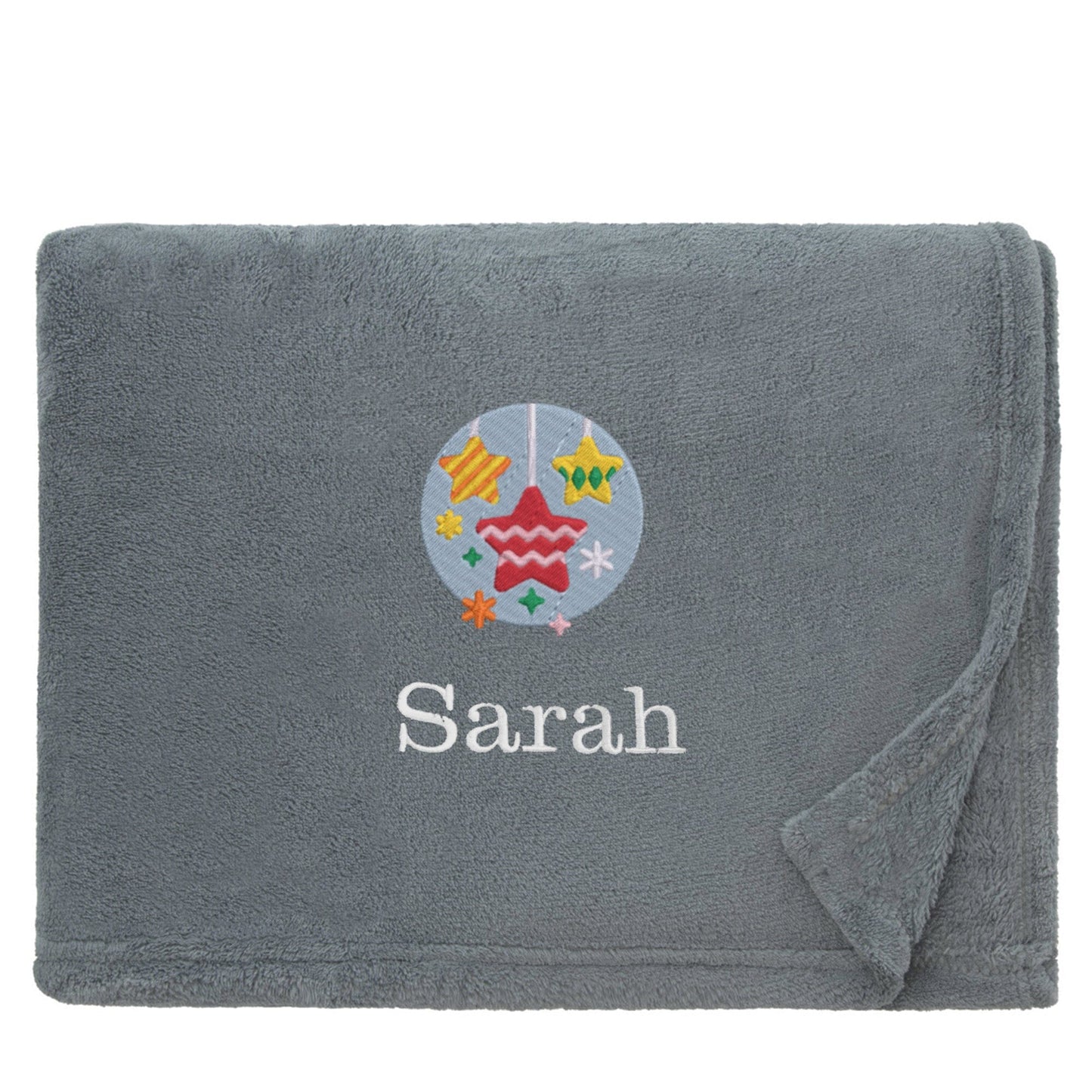 Personalised Star Baubles Christmas Snuggle Blanket