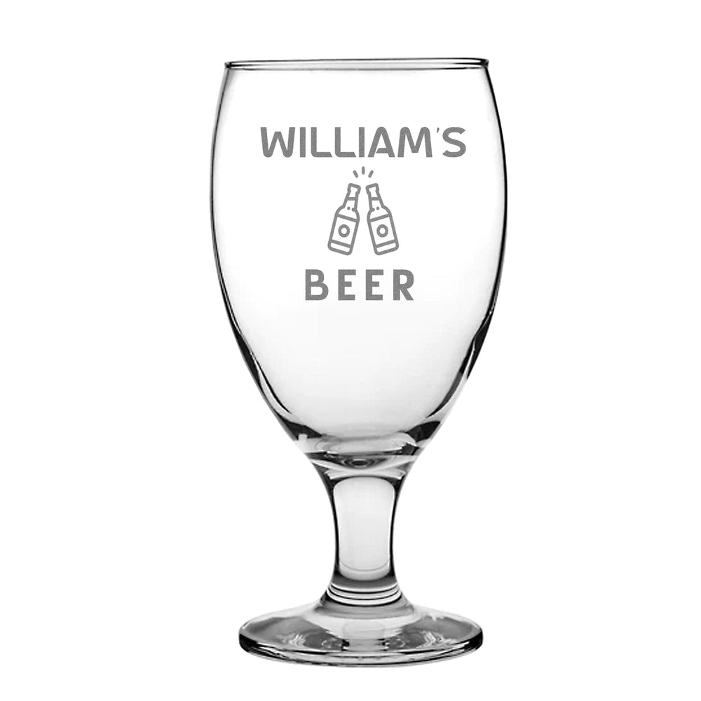 Personalised Stemmed Beer Glass Birthday Themed
