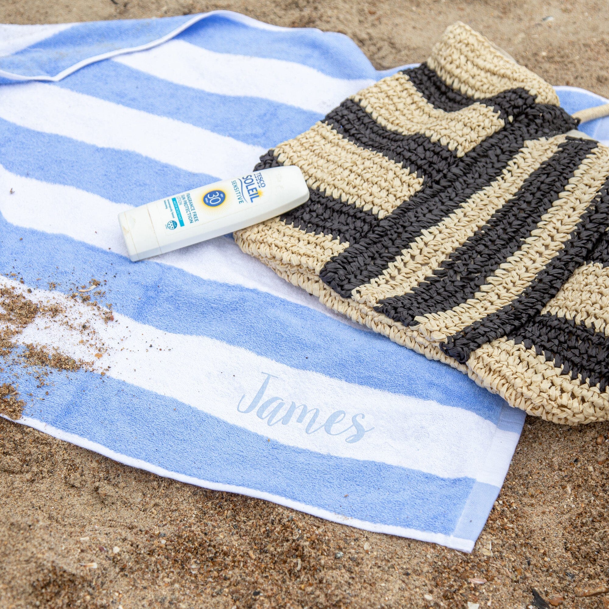 Personalised Striped Pool Towels
