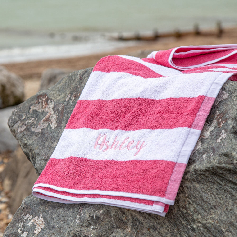 Personalised Striped Pool Towels