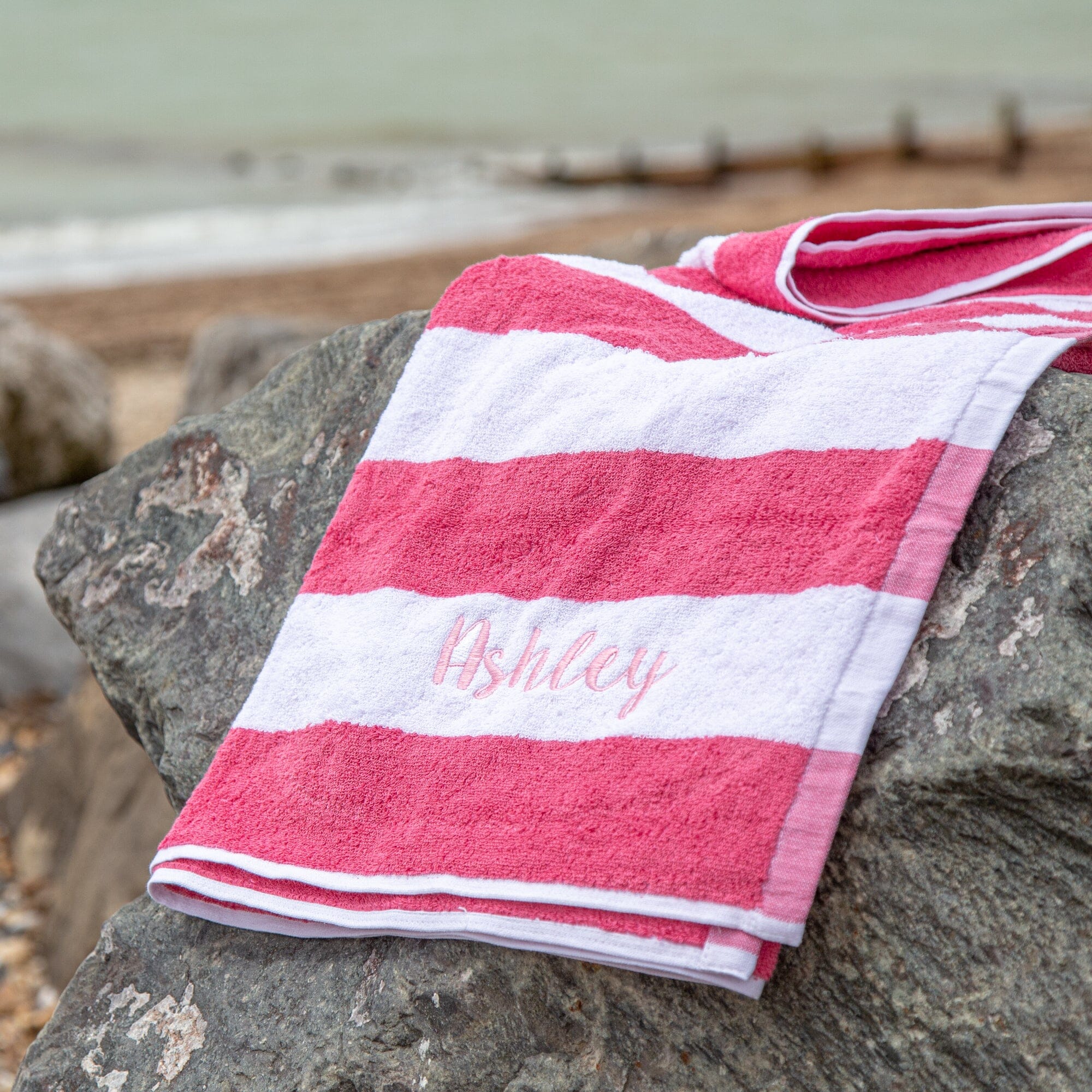 Personalised Striped Pool Towels