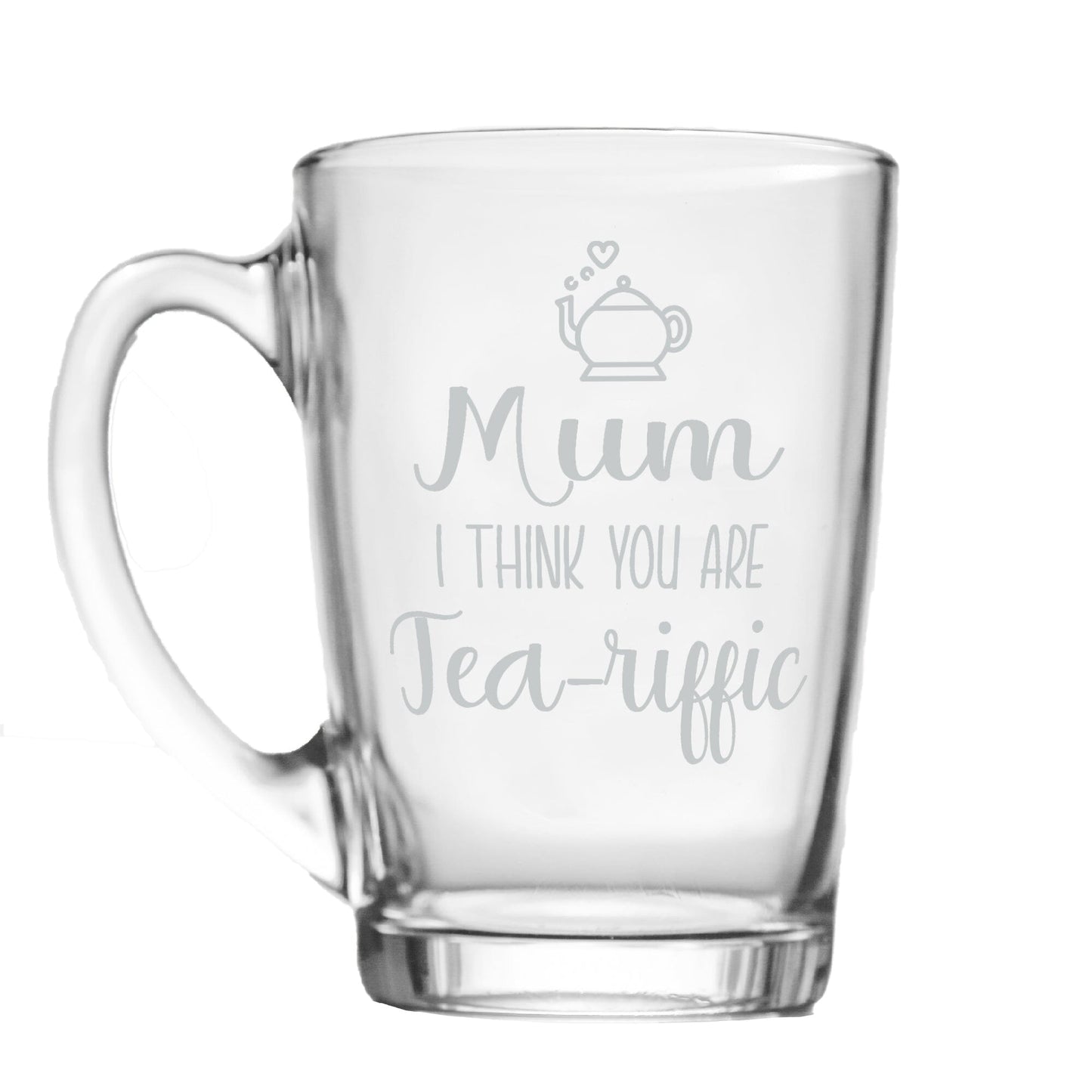 Personalised Tea Riffic Glass Tea Mug