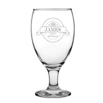 Personalised Vintage Design Stemmed Beer Glass