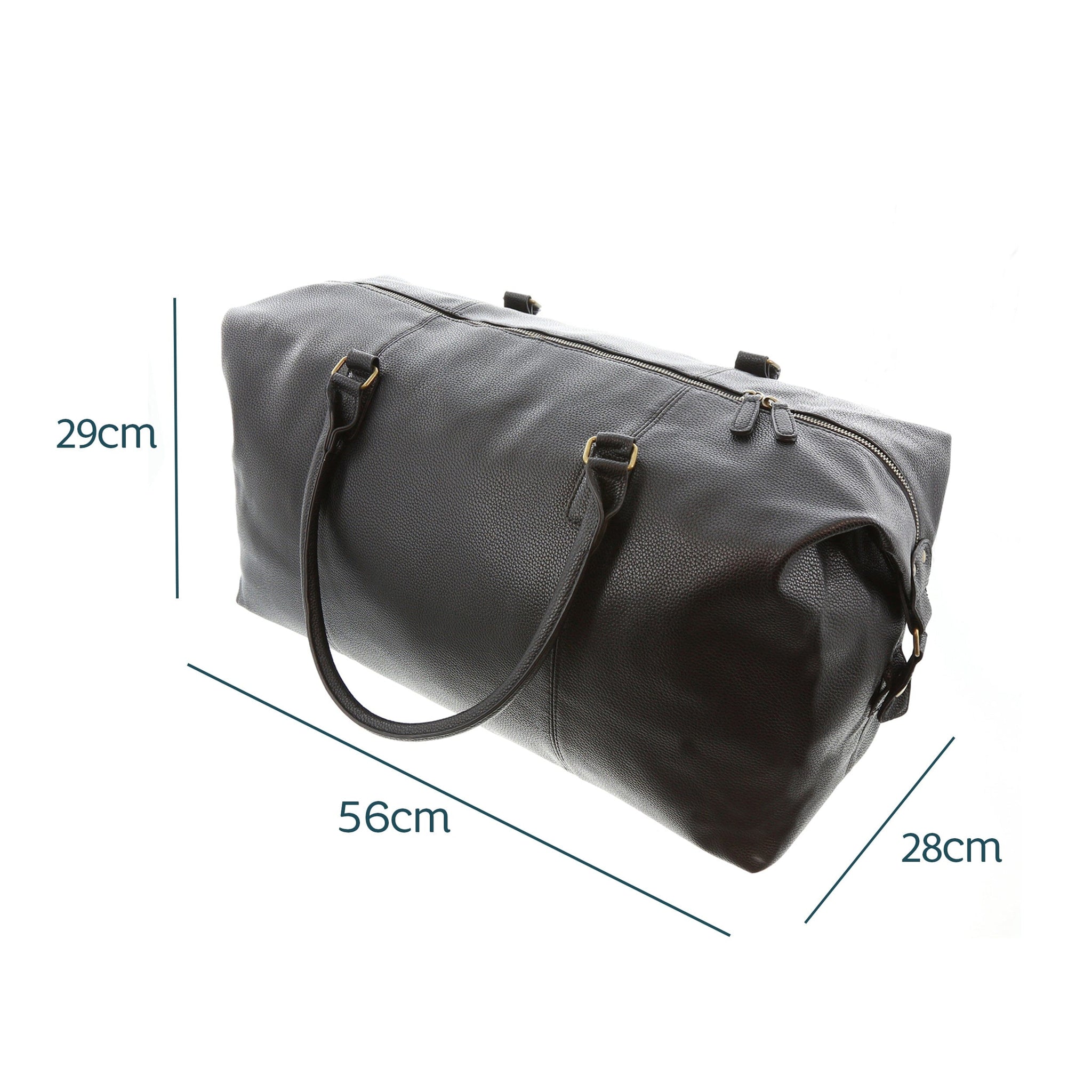 black nu hide holdall size dimensions