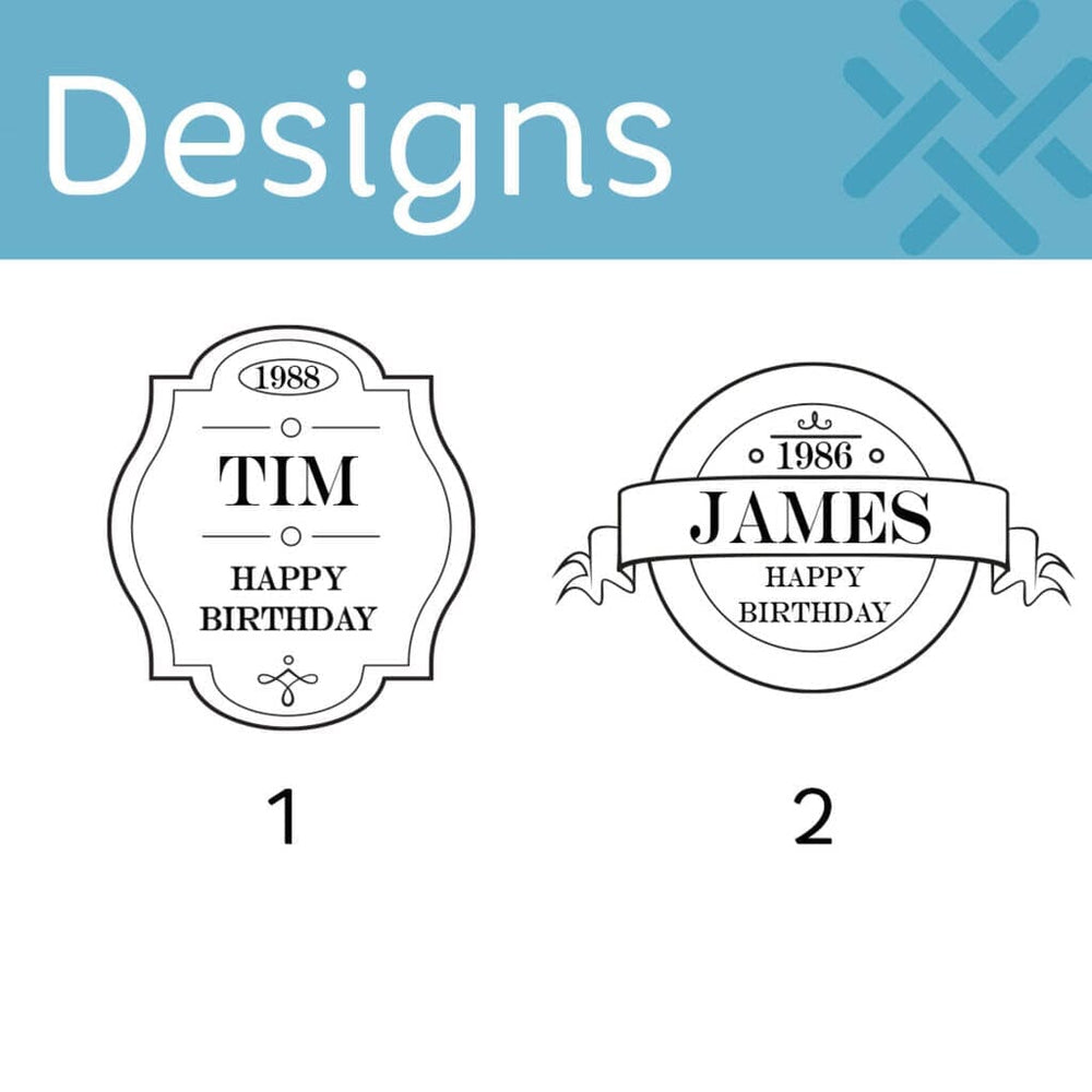 Personalised Vintage Style Banner Gin Glass