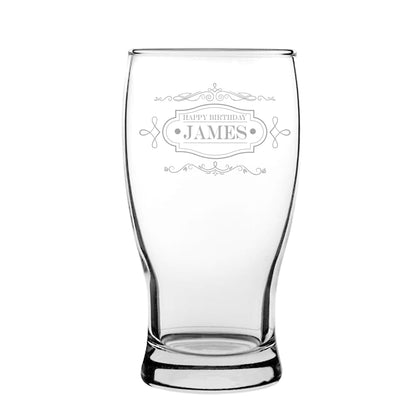 Personalised Vintage Style Beer Glass