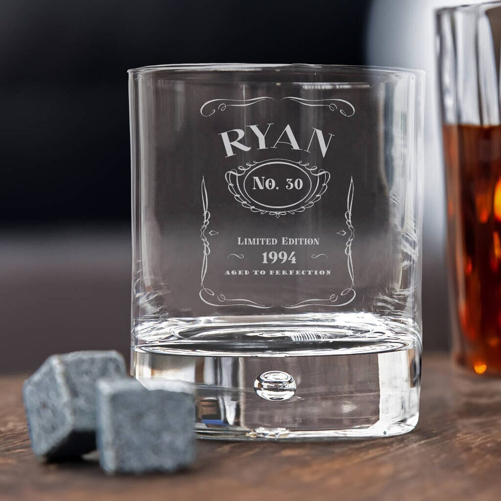 Personalised Vintage Styled Whiskey Glass