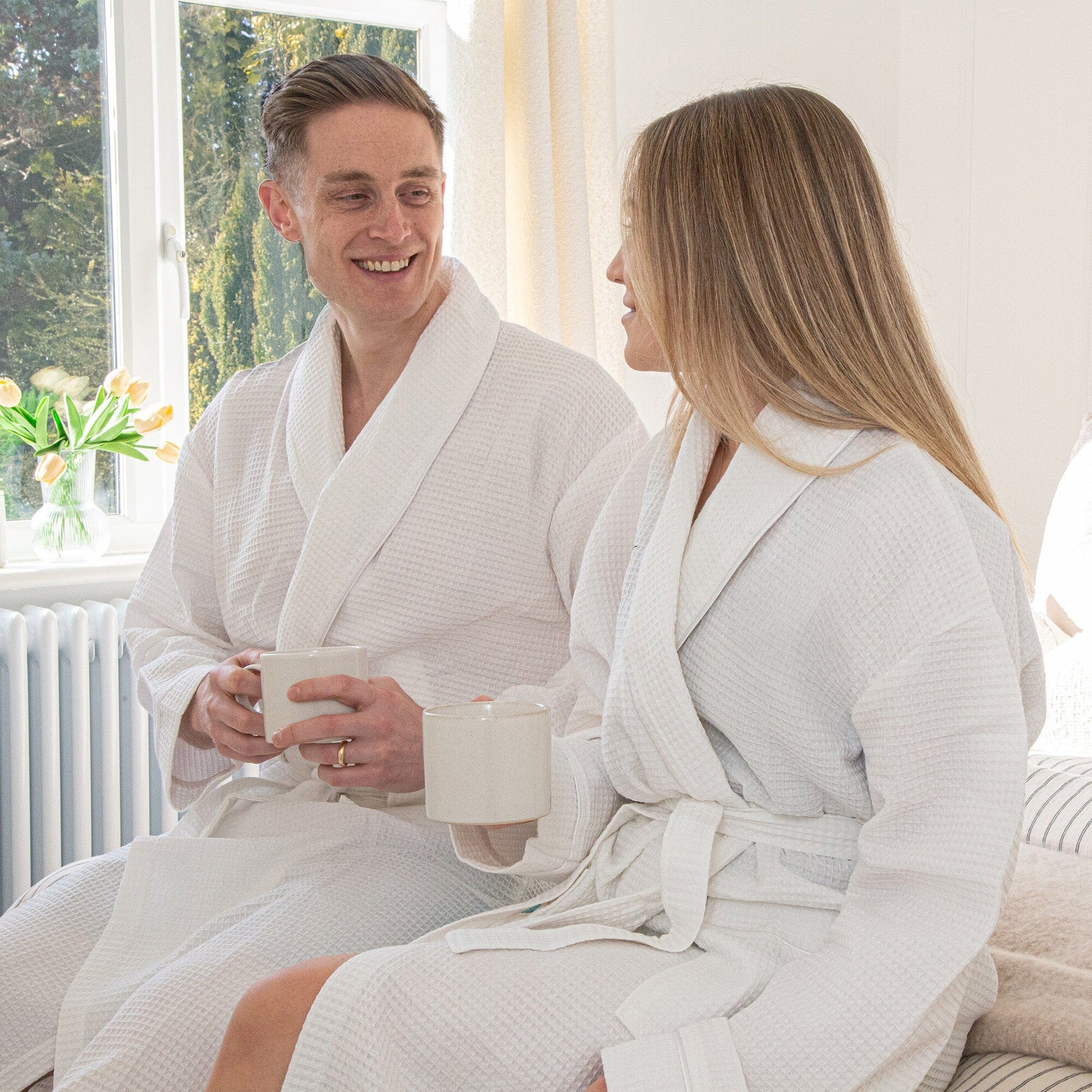 Personalised Waffle Dressing Gown with Star Sign