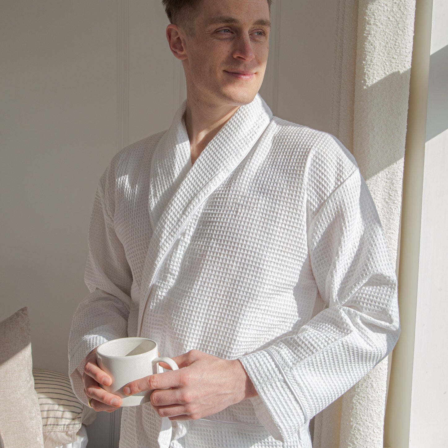 Personalised Waffle Dressing Gown with Star Sign