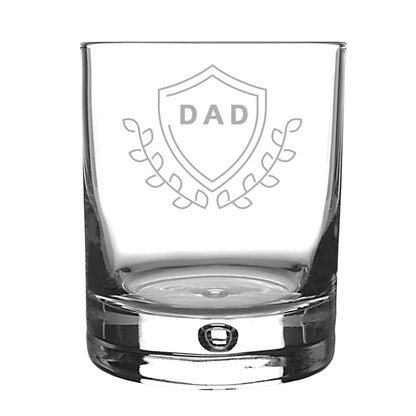 Personalised Whiskey Glass With Shield Design
