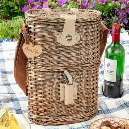 Personalised Wicker Wine Cooler Basket