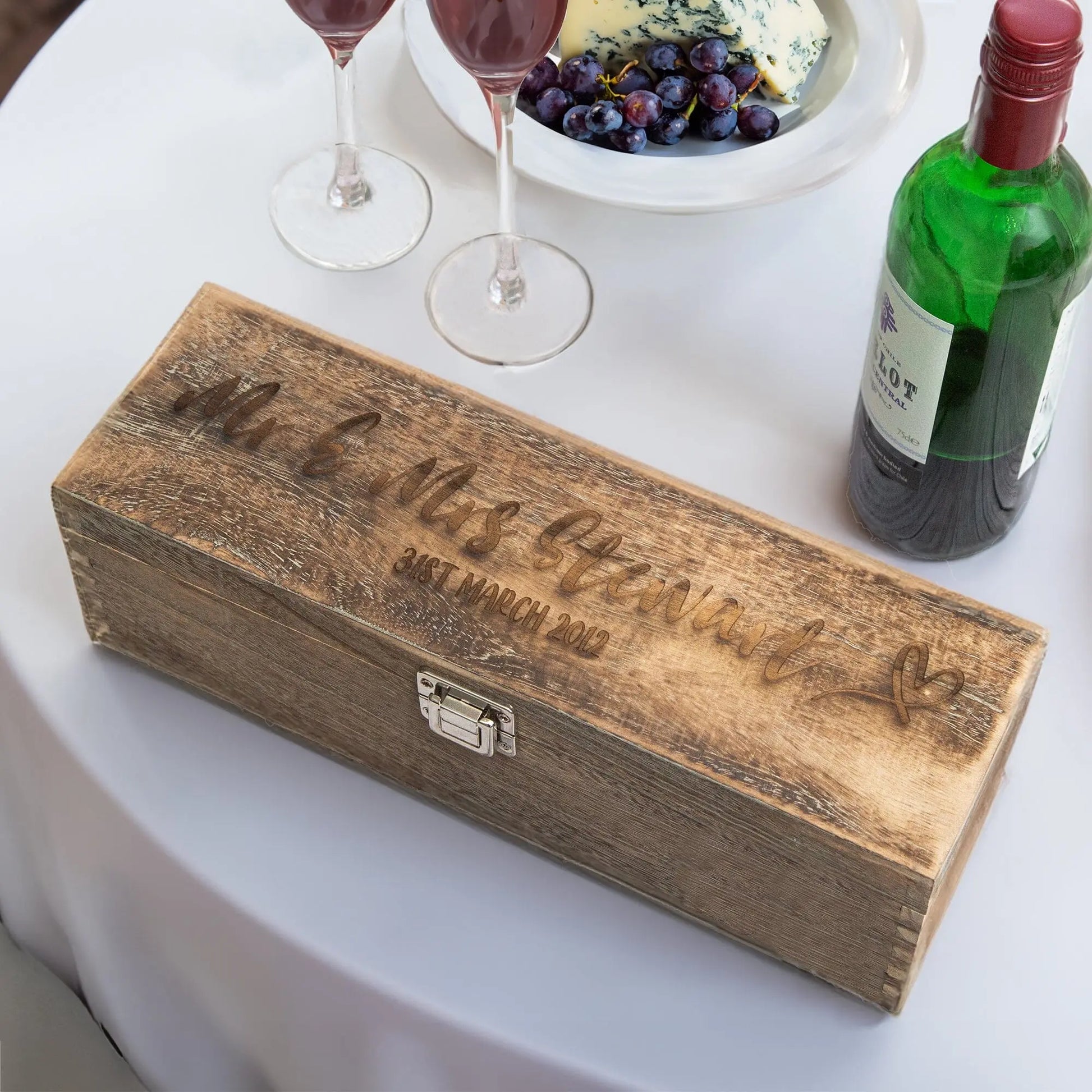 Personalised Wine Box For Couples