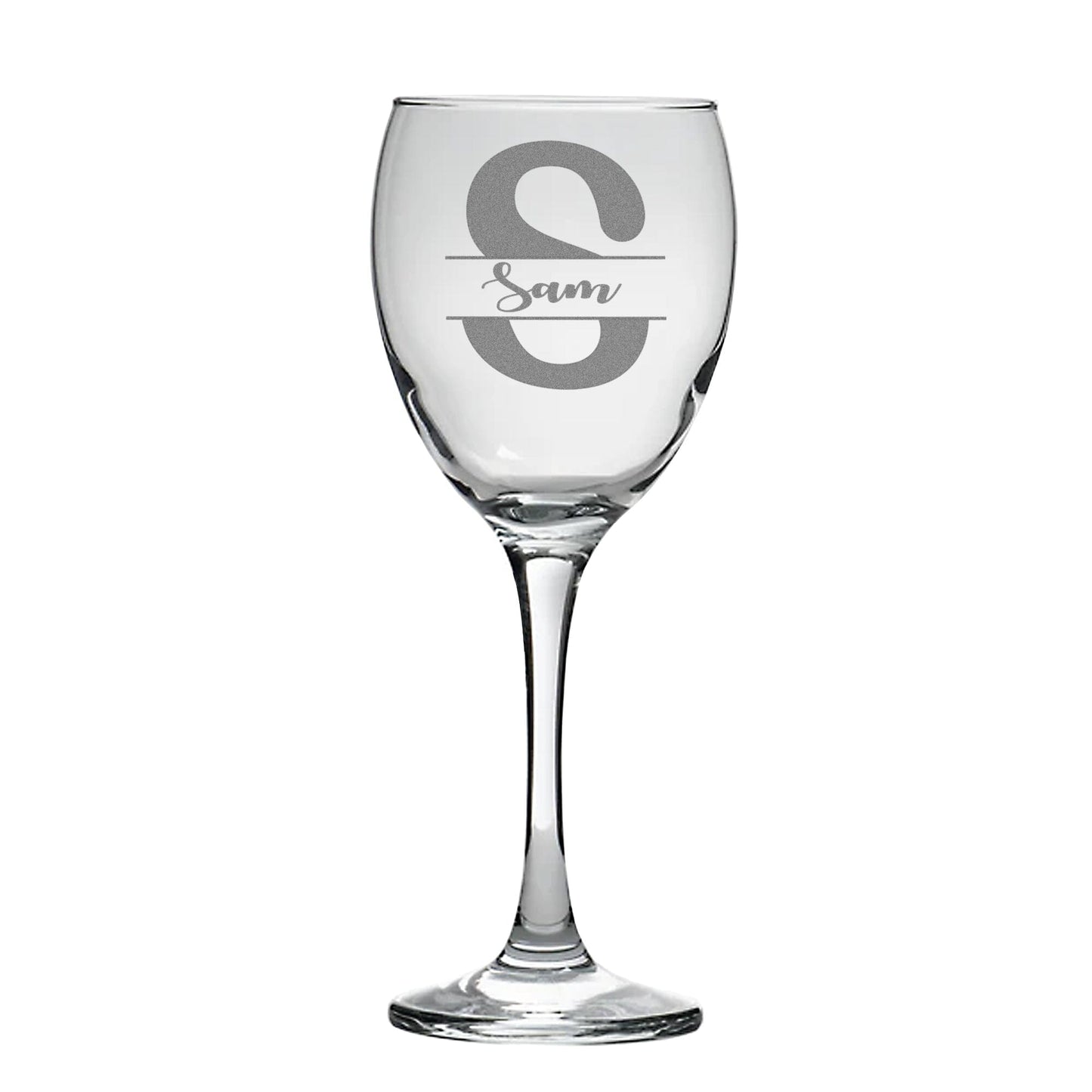 Personalised Wine Glass With Floral Design aztex