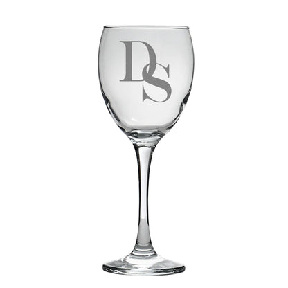 Personalised Wine Glass With Floral Design aztex