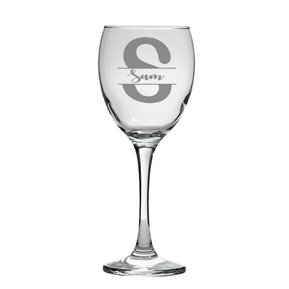 Personalised Wine Glass With Floral Design aztex