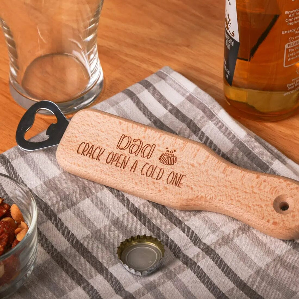 Personalised Wooden Handle Bottle Opener   