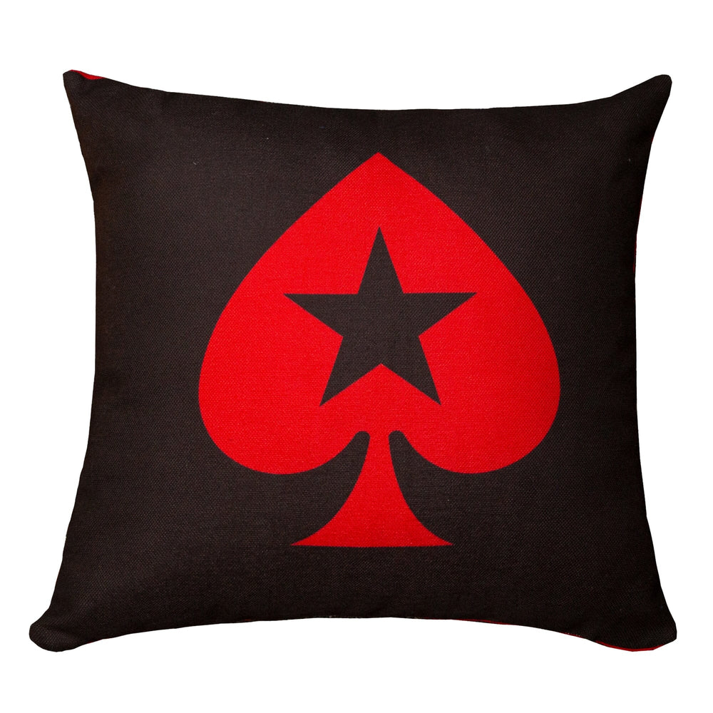 Printed poker stars cushion