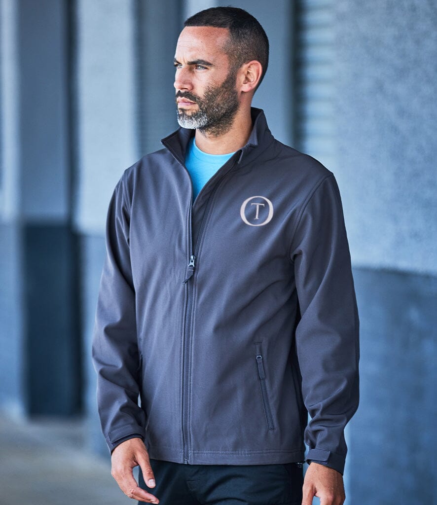 Embroidered soft shell jacket
