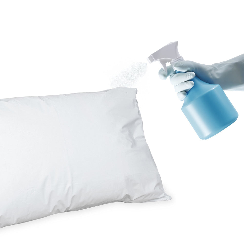 PVC Pillow Cover With Zip being sprayed