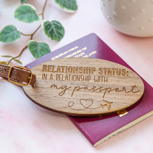 Relationship Status, Engraved Luggage Tag