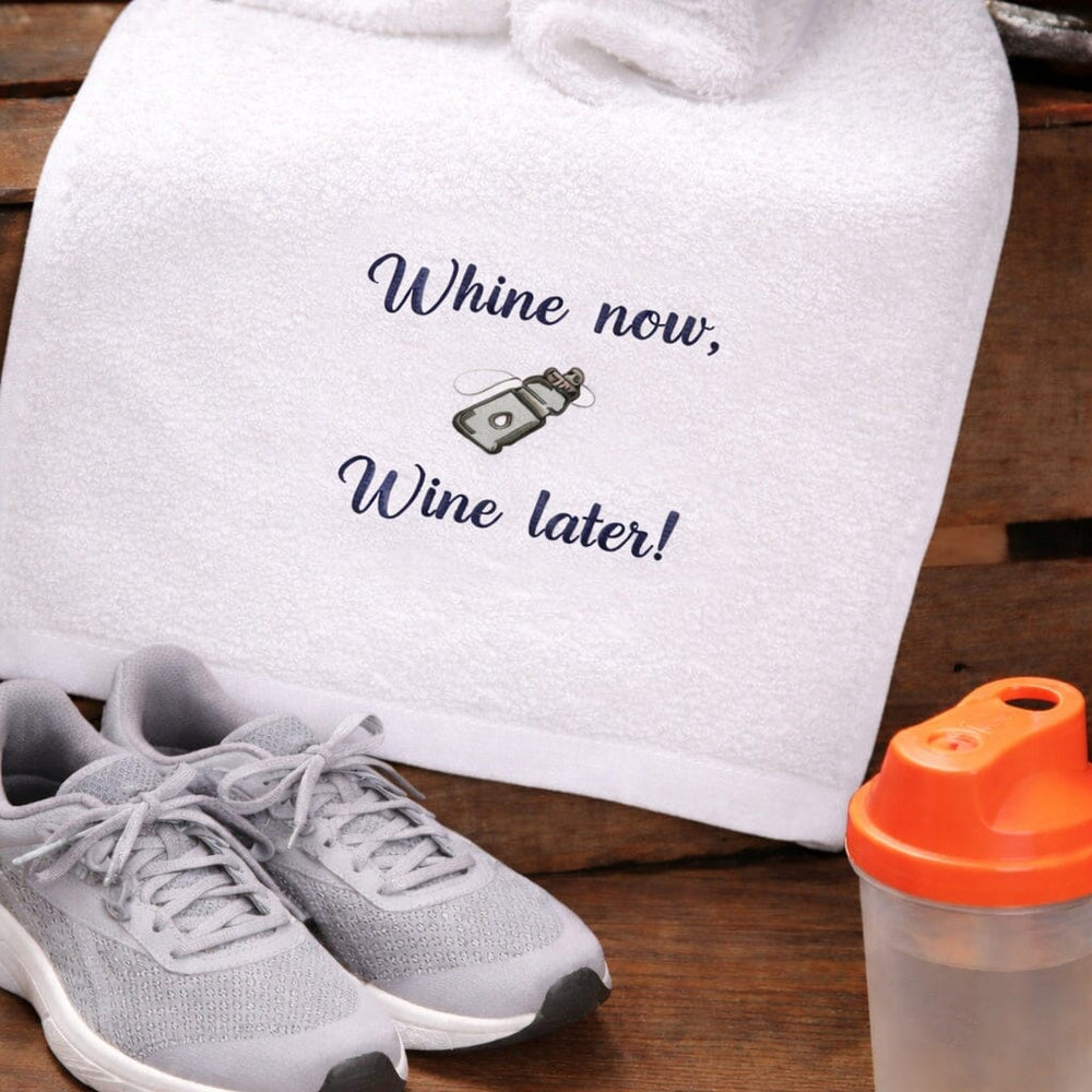 white gym towel