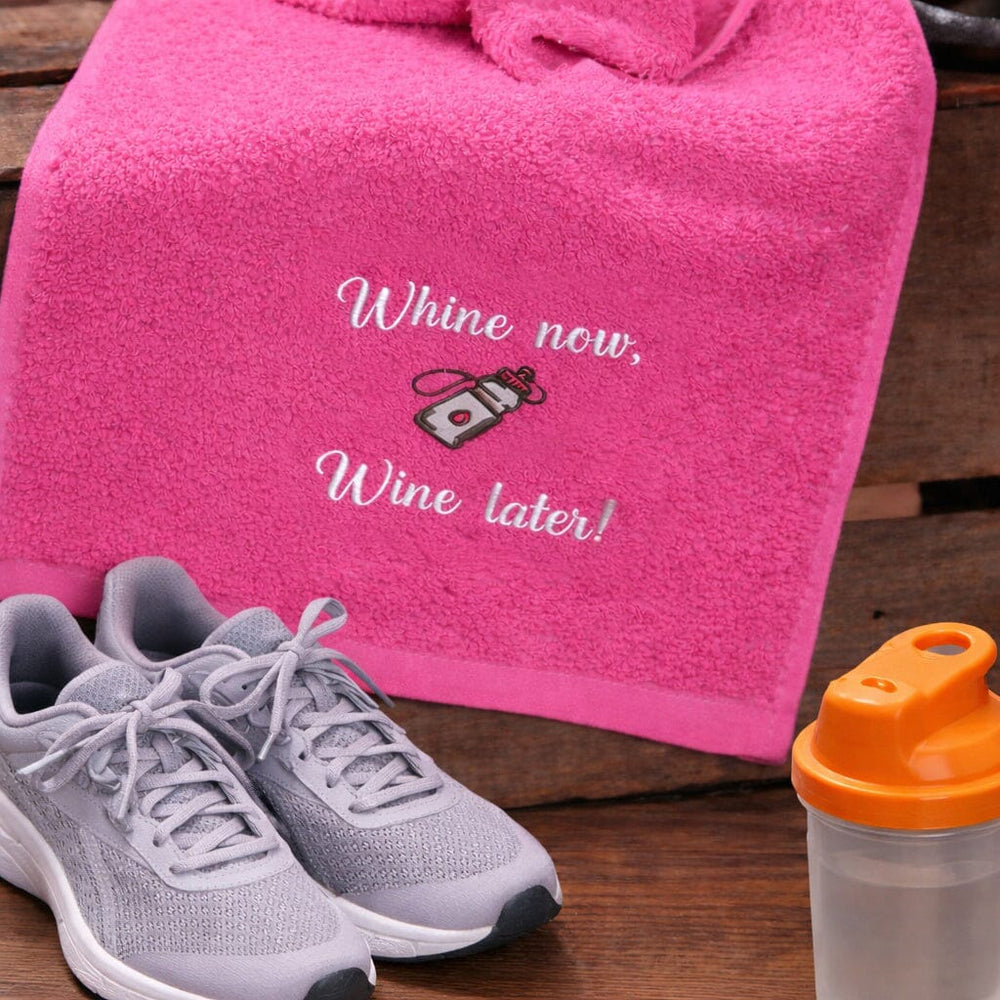 pink gym towel