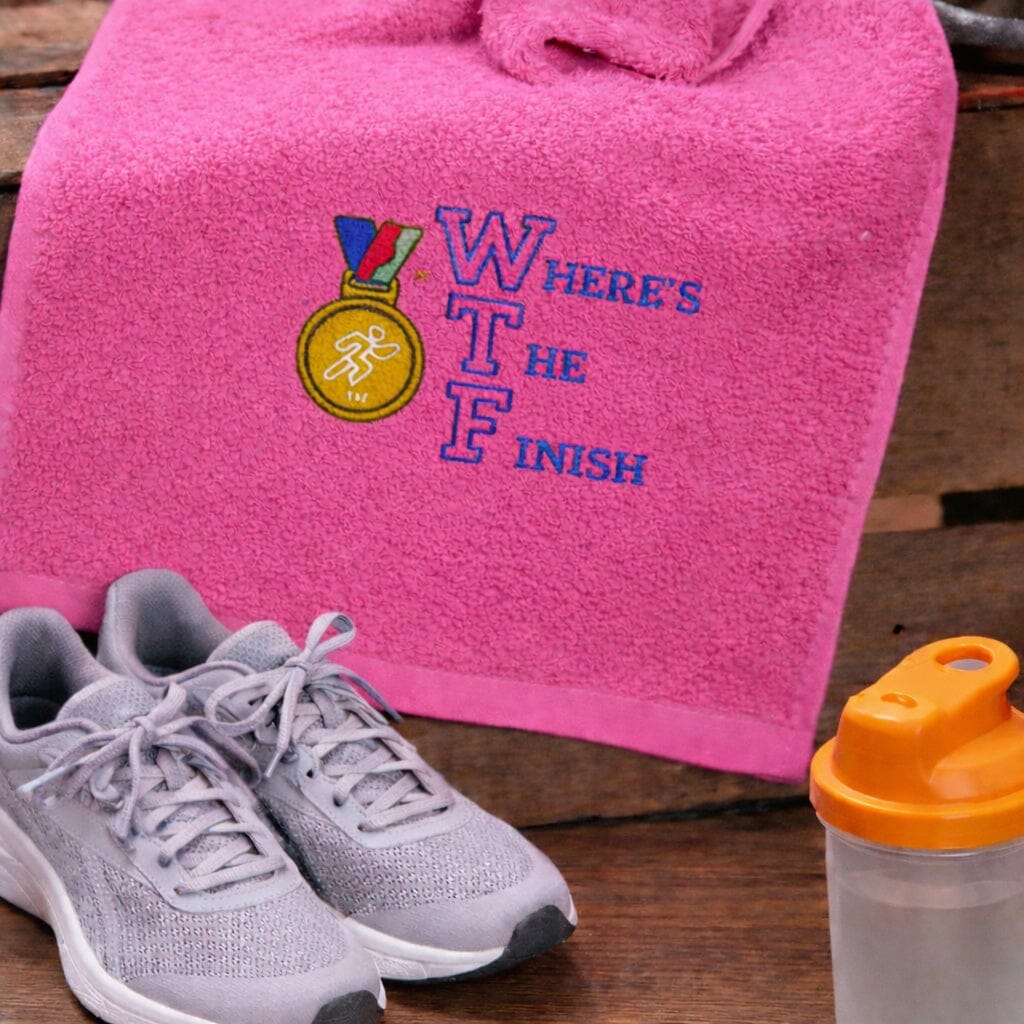 pink gym towel