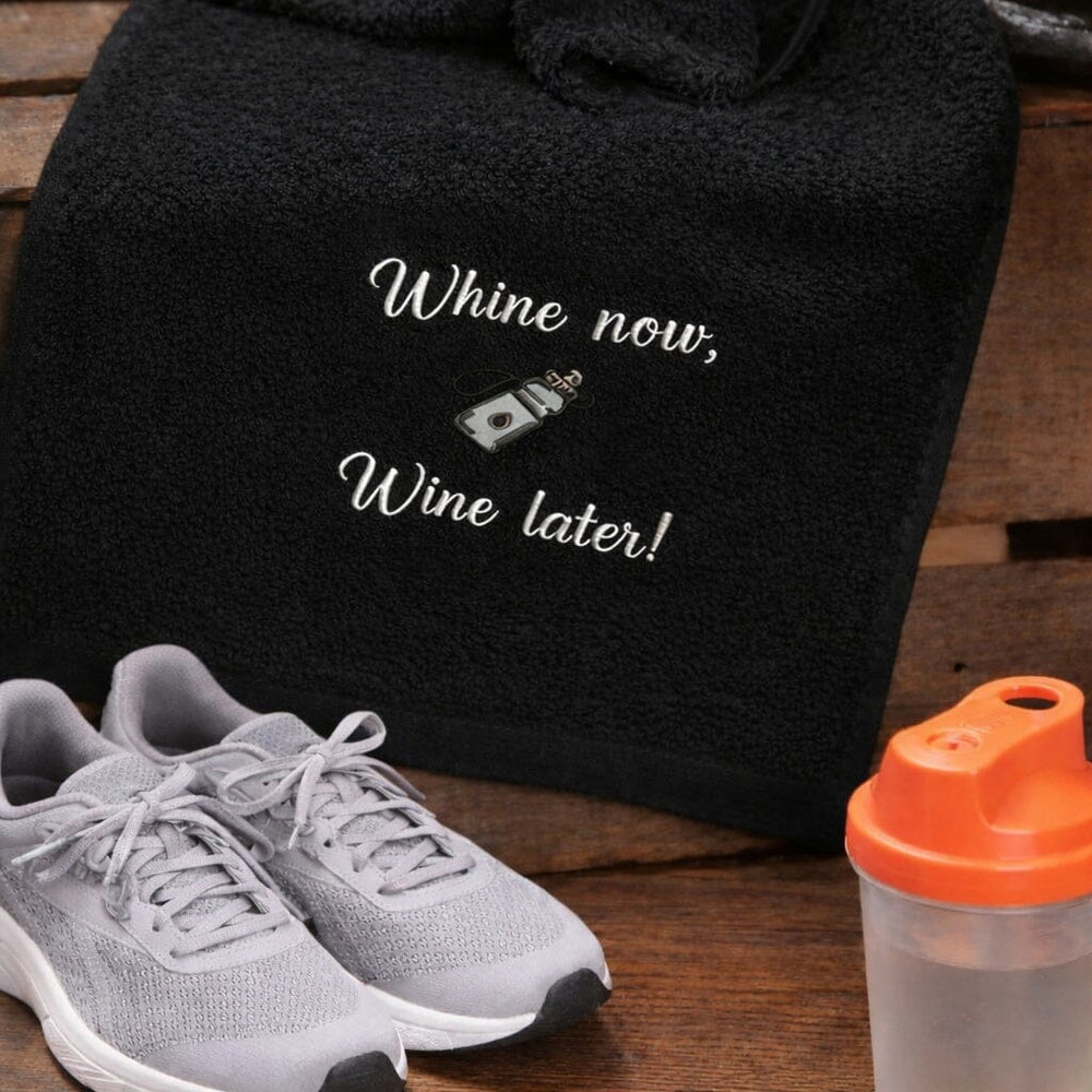 black gym towel