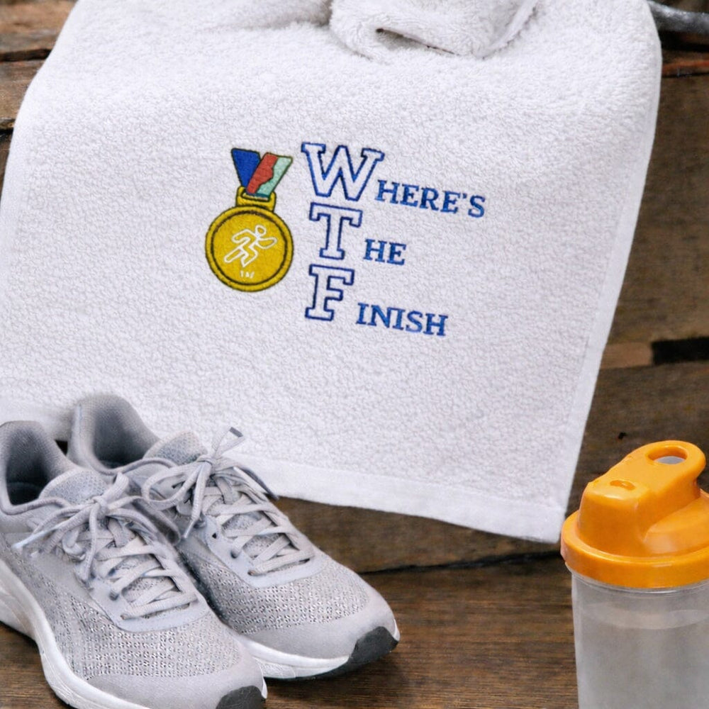 white gym towel