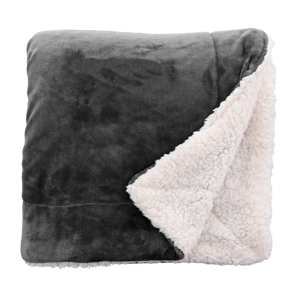 Black Sherpa Fleece Baby Blanket