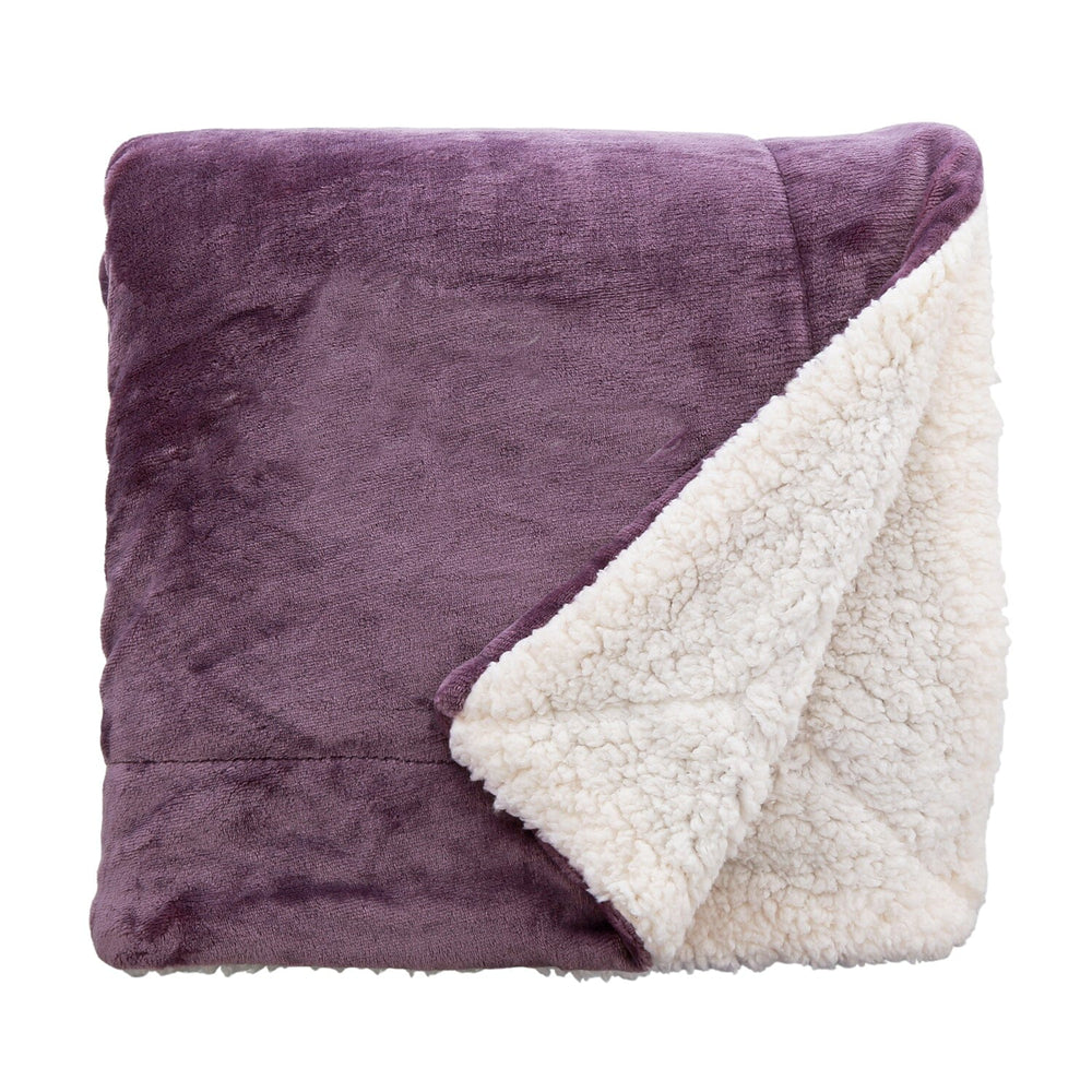 Lavender Sherpa Fleece Baby Blanket