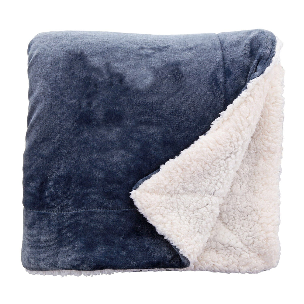 Slate Sherpa Fleece Baby Blanket