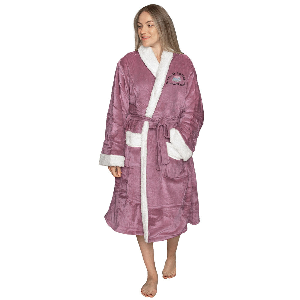Sherpa Fleece Book Lovers Dressing Gown
