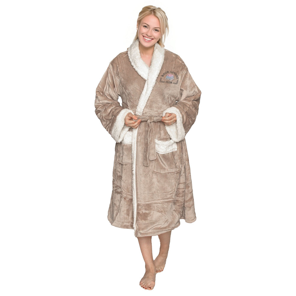 Sherpa Fleece Book Lovers Dressing Gown